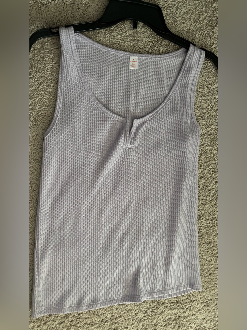 New Ladies Light Purple Waffle Tank Top - Sz S